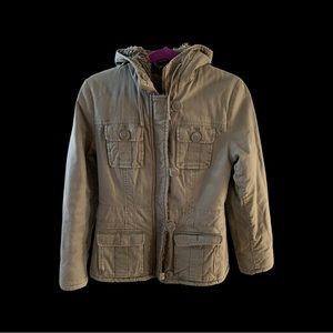 Army Green size 8 hooded pea coat